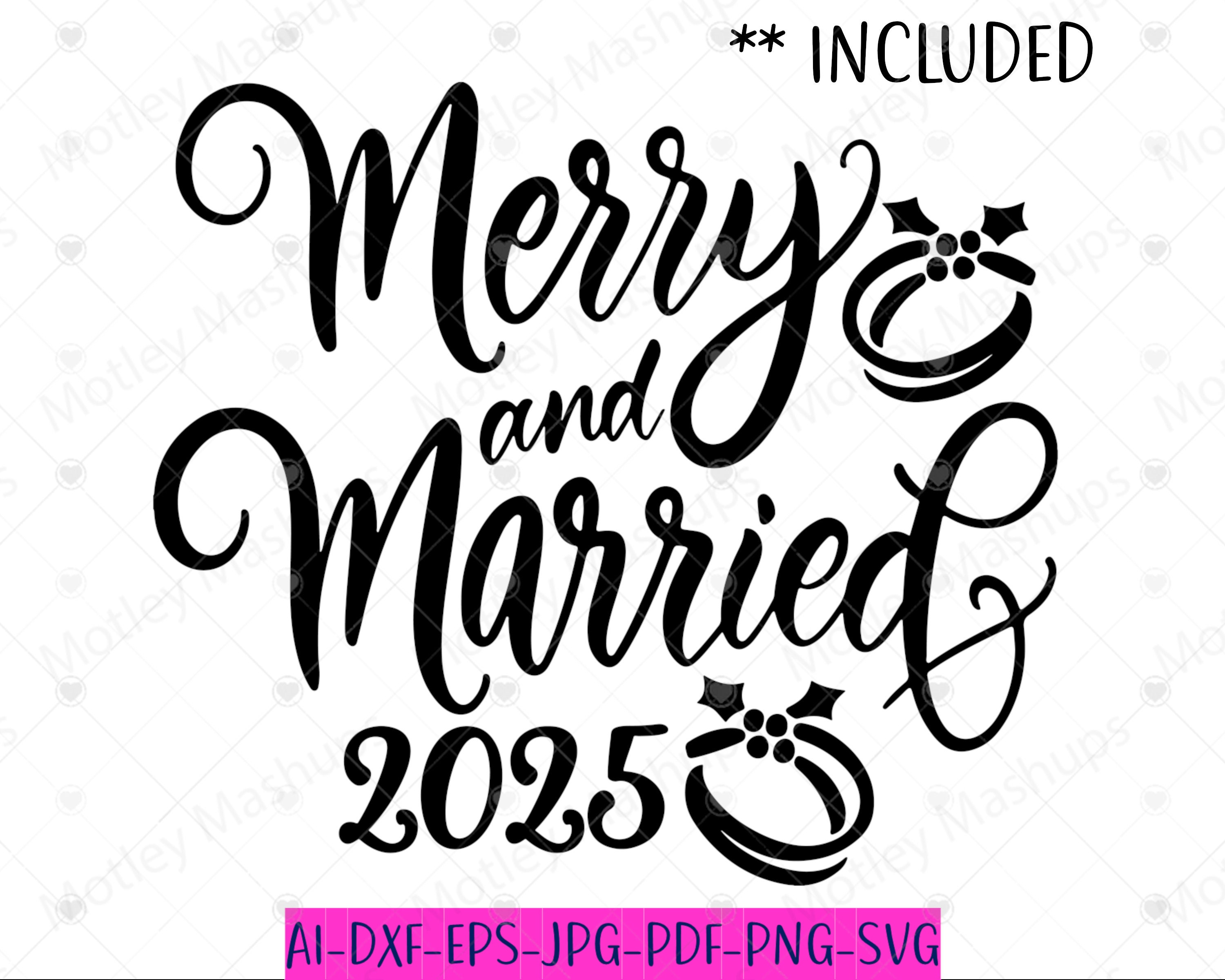 Merry and Married Svg, Couples First Christmas, Our First Christmas Svg Png, Christmas Ornament Svg Png, Married Christmas Svg Png,