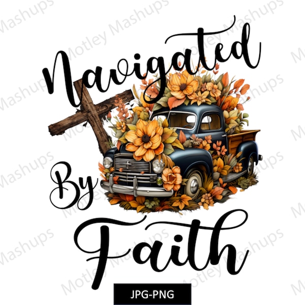 Rustic BLUE BLACK Farm Pickup Truck Fall Flowers | Truck Country Farm | Old Farm Truck PNG | Commercial Use | Christian Png | Fall Flowers