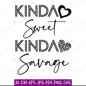 Un poco dulce, un poco salvaje SVG, cita sarcástica Svg Png, Sassy Svg Png, Animal Print Svg, Autoestima Svg Png, Camisa atrevida, Girl Boss Svg Png