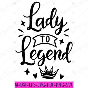 Dame à la légende SVG PNG, svg entrepreneur, patron Babe Svg, Hustle Svg Png, fille patron Svg, citation inspirante, expression commerciale, Diva Svg Png