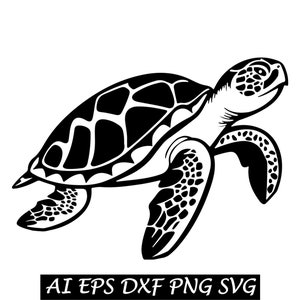 Sea Turtle SVG, Commerical Use, Digital Download, Ocean Svg, Turtle Png Dxf AI,