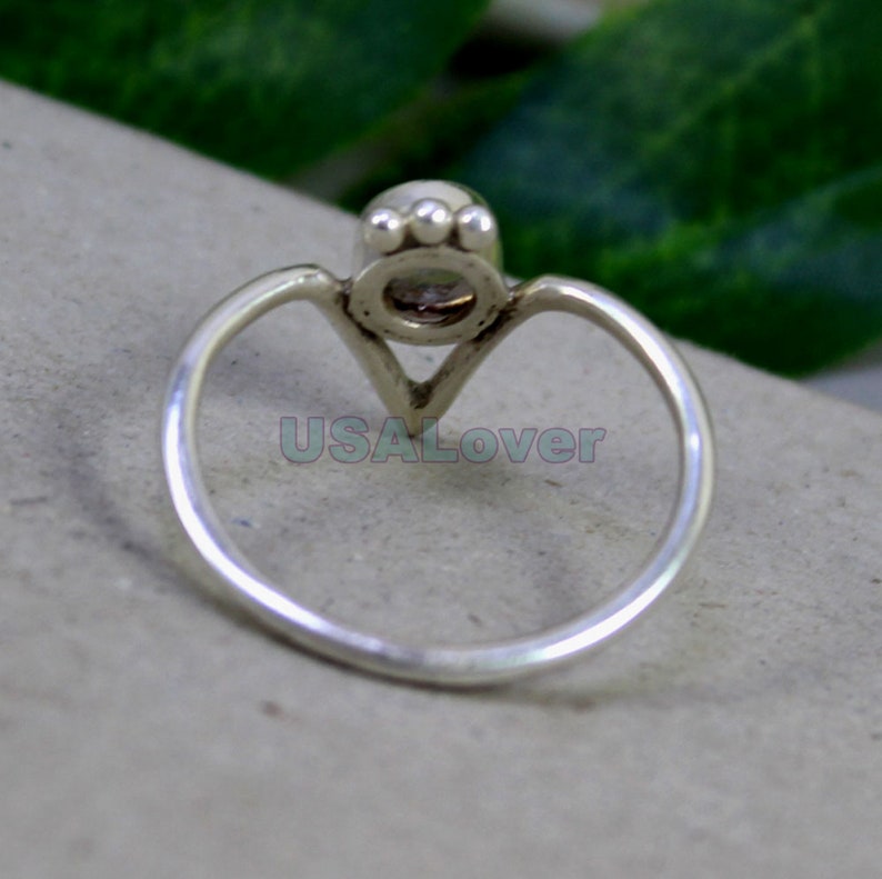Gemstone Ring Dailywear Ring Midi Band Ring Tiny Ring Rainbow Moonstone Ring Wedding Ring Stacking Ring Girls Ring 925 Silver Ring