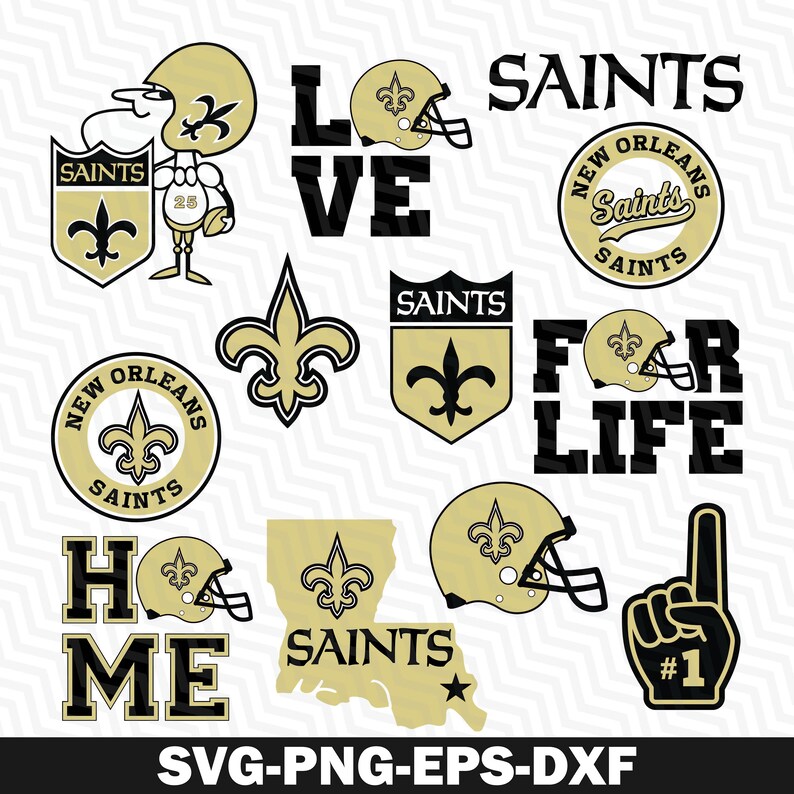 New Orleans Saints Svg Nfl Svg Football Svg Files Football Etsy