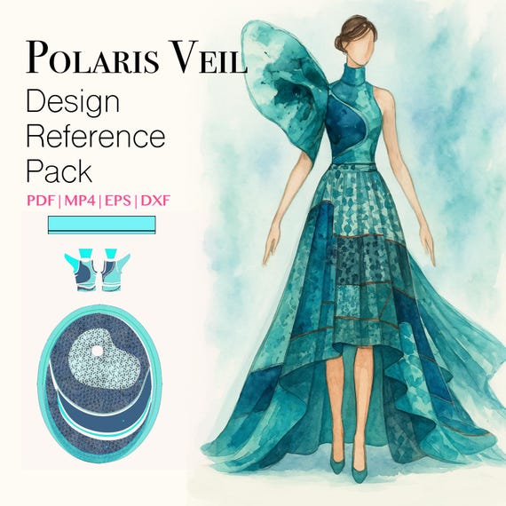 futuristic design dress FUTURISTIC TRANSFORMER DRESS IN BLUE