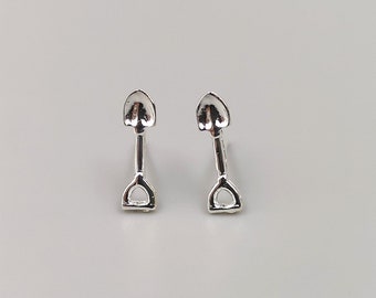 Shovel Earrings Silver Shovel Stud Earrings Small Shovel Earrings Tool Earrings Cute Dainty Earrings Garden Tools Jewelry Shovel Jewelry