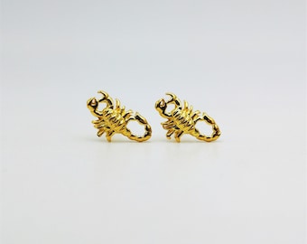Scorpion Earrings Gold, Silver Scorpio Jewelry Insect Jewelry Scorpio Earrings Zodiac Jewelry Scorpion Stud Earrings Scorpion Jewelry