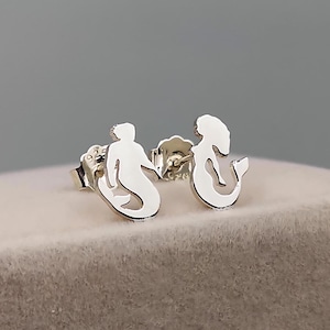 Mermaid and Merman Earrings Sterling Silver • Mismatched Earrings • Mermaid Earrings • Merman Earrings • Ocean Jewelry