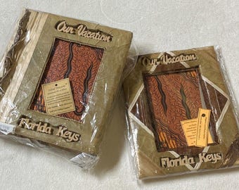 Lot of 2 New Key West Florida Keys Handmade Picture Frame & Photo Album