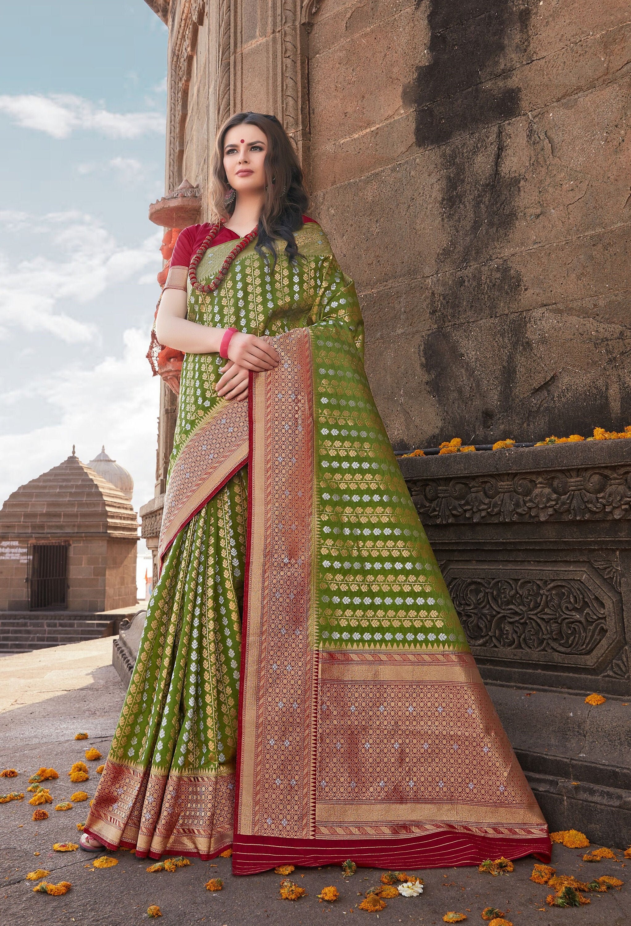 Latest Designer Art Silk Saree Wedding Wear Saree Indian Etsy