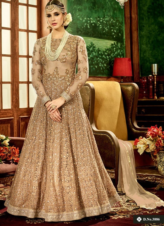 anarkali suits for wedding reception