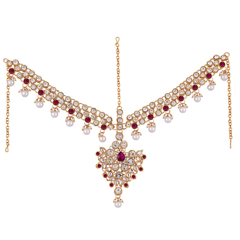 Latest Magenta Color Indian Bridal Jewellery Set Designer Bridal Jewelry Set