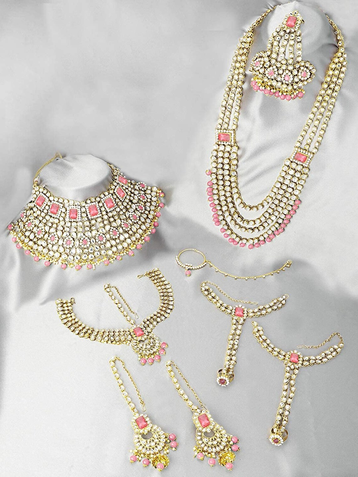 Indian Bridal Jewellery Set Baby Pink Bridal Jewelry Set Etsy