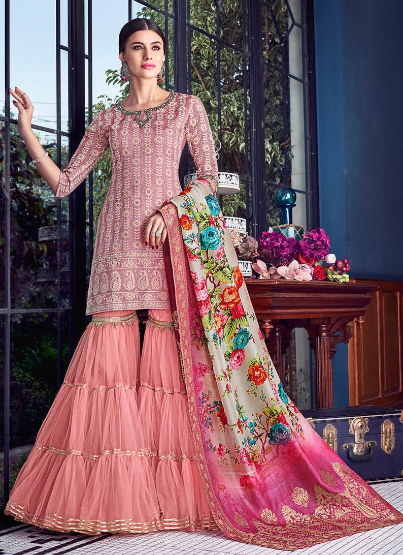 sharara suit simple