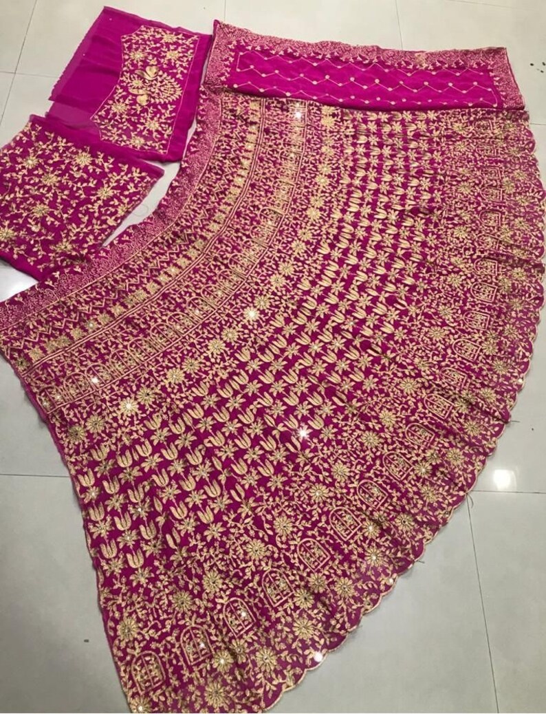 Designer Georgette Lehenga Choli Heavy Embroidered Lehenga Choli Lehenga For Women Party Wear Lehenga Choli