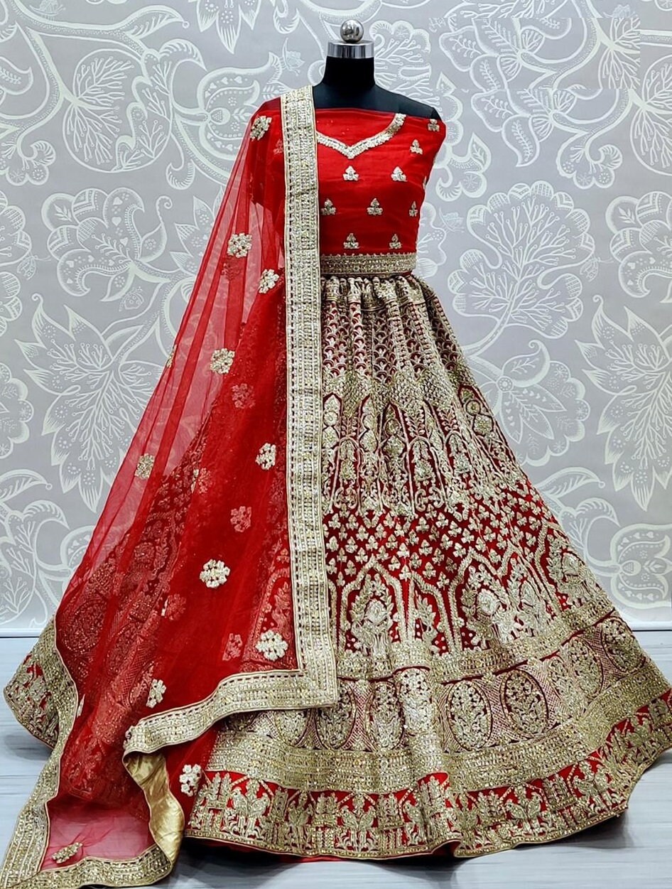 Heavy Net Bridal Lehenga Choli | Etsy