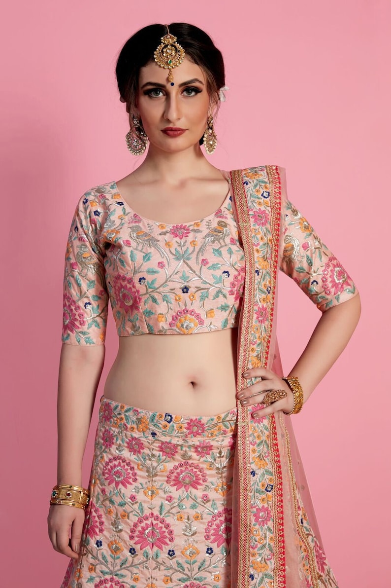 Designer Sabyasachi Inspired Lehenga Choli Anushka Sharma Pink | Etsy