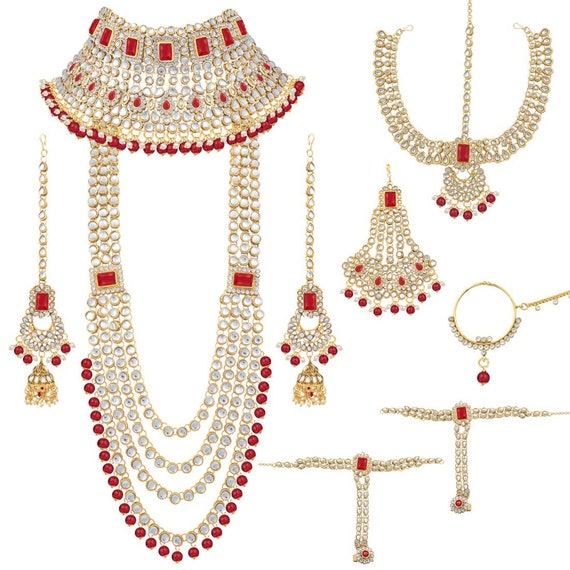 Indian Bridal Jewellery Set Red Bridal Jewelry Latest Fashion - Etsy UK