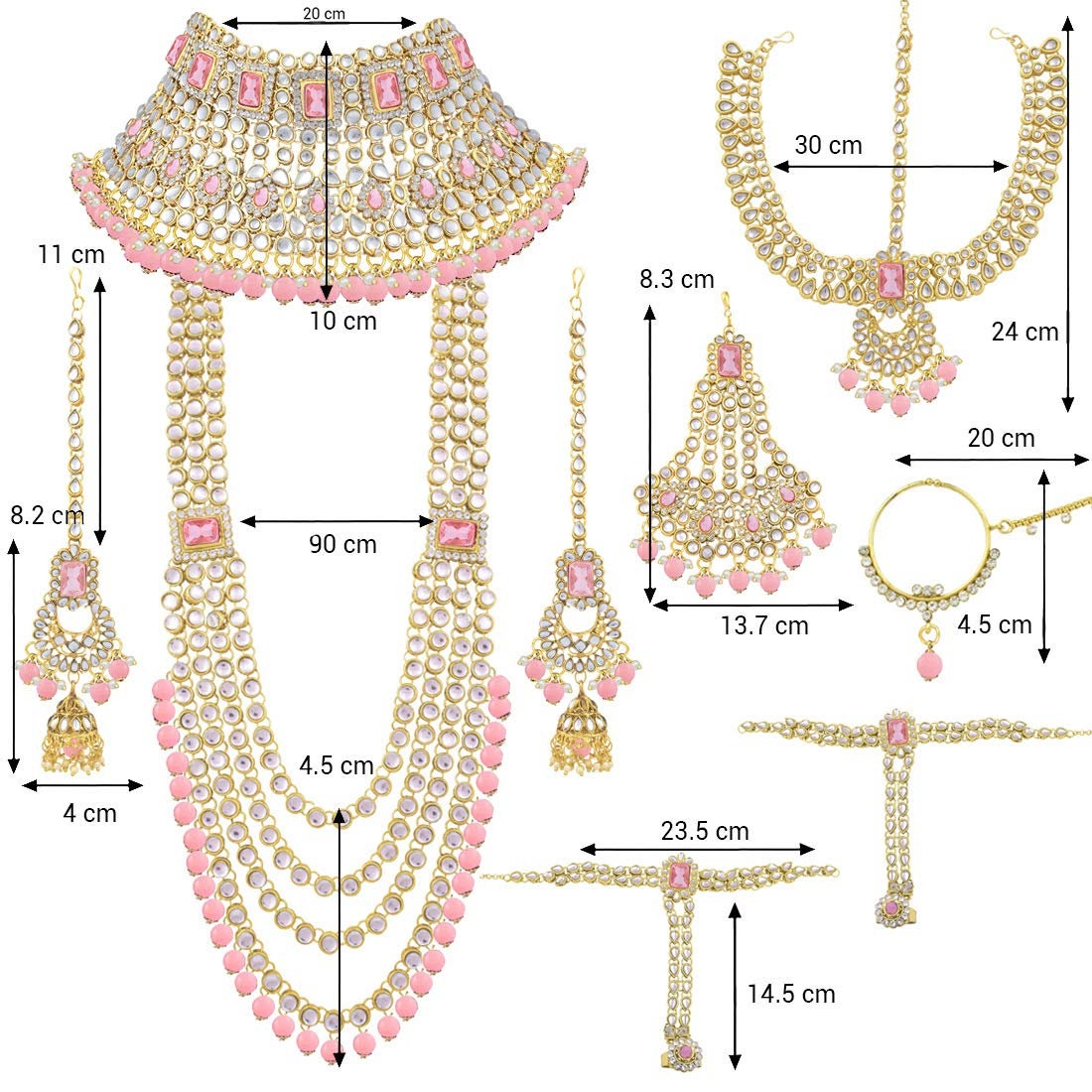 Indian Bridal Jewellery Set Baby Pink Bridal Jewelry Set Etsy
