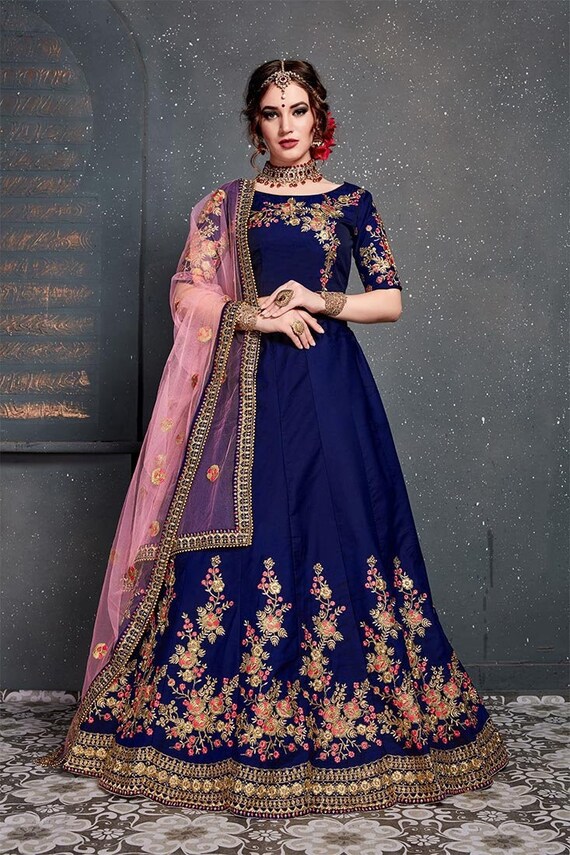 Royal Blue Lehenga Heavy Designer ...