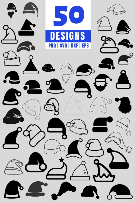 Download Free 50 Santa Hat Svg Bundle Santa Hat Cricut Santa Hat Etsy SVG DXF Cut File