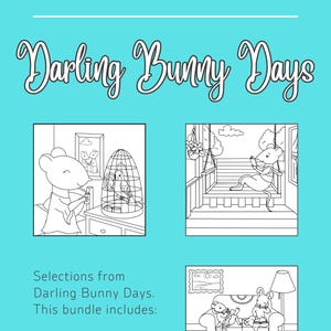 Mouse Coloring Pages - Darling Bunny Days Coloring Book - Cute Mouse Coloring Pages