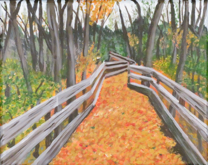 PRINT Leafy Path Fine Art Giclee Print 5 x 7 image 1