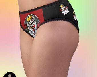 Incredibly comfortable women's briefs with a cool print of the charming doll Voodoo Bride.
