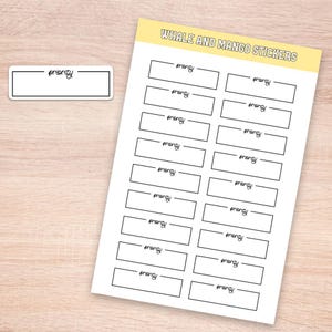 プランナー、日記、バレットジャーナル、白黒マットステッカー、書き込み可能なステッカー用の優先ステッカーシート