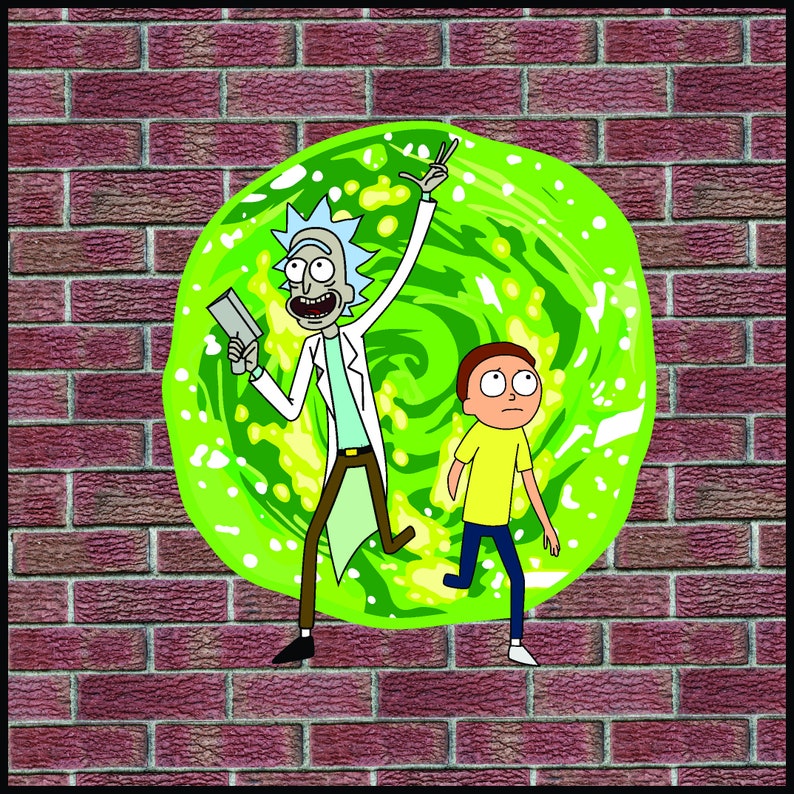 Rick and morty vector logo svg-pdf-cdr-eps-ai-dxf-plt | Etsy