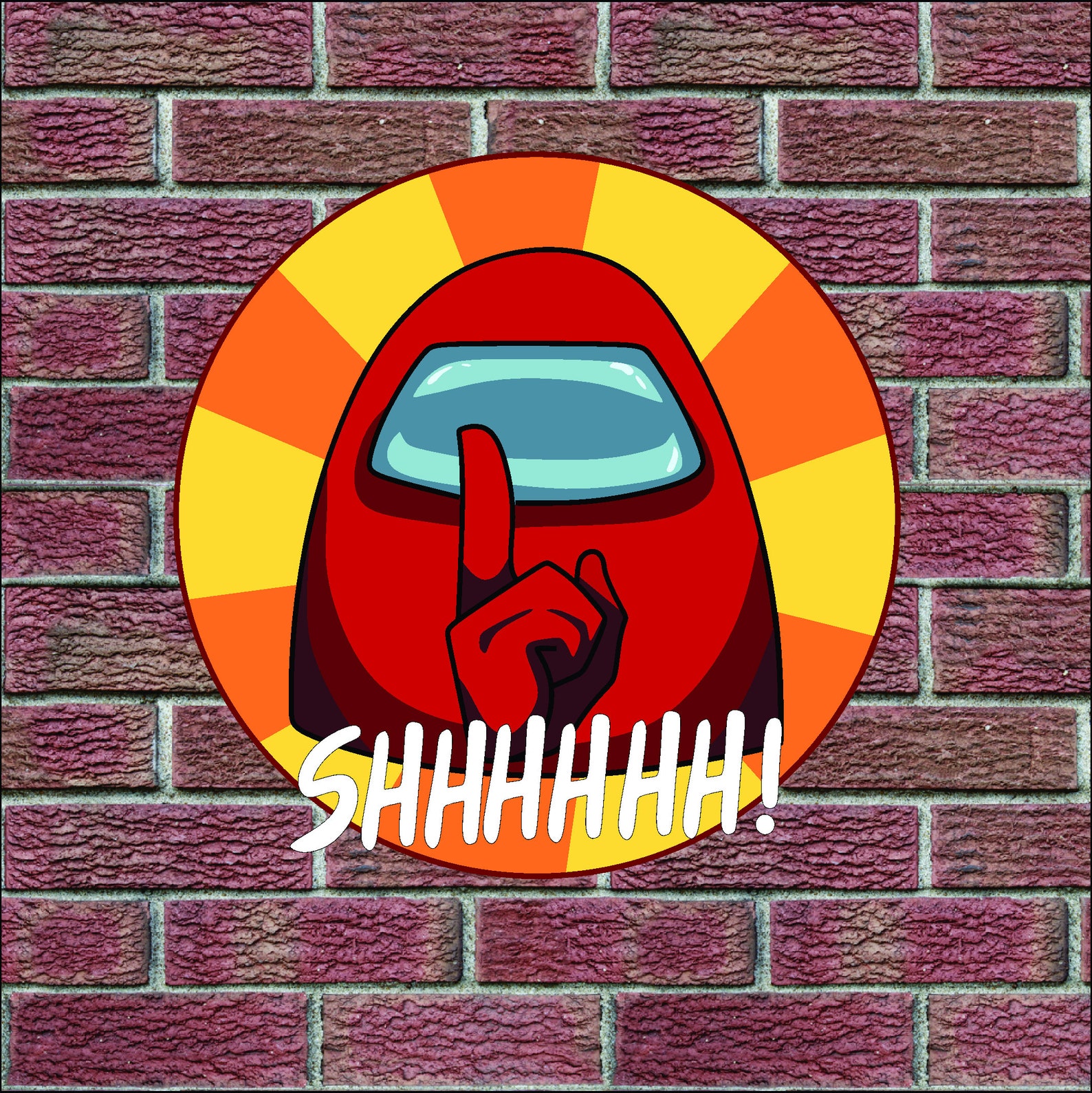 Among Us shhhh svgepscdrpdfpng Etsy