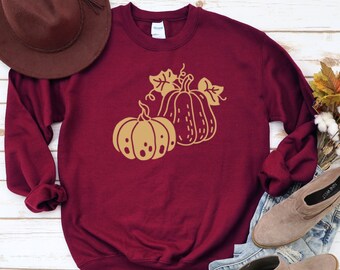 Pumpkin Sweatshirt, Thanksgiving Sweatshirt, Halloween Sweatshirt, Fall Sweater
