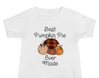 Bästa pumpapaj någonsin gjord, hösttröja för småbarn, höstkläder för bebisar, baby Thanksgiving-outfit, småbarns Thanksgiving-tröja