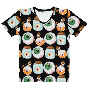 Women&#39;s All Over Creepy Eyeball Shirt for Halloween
