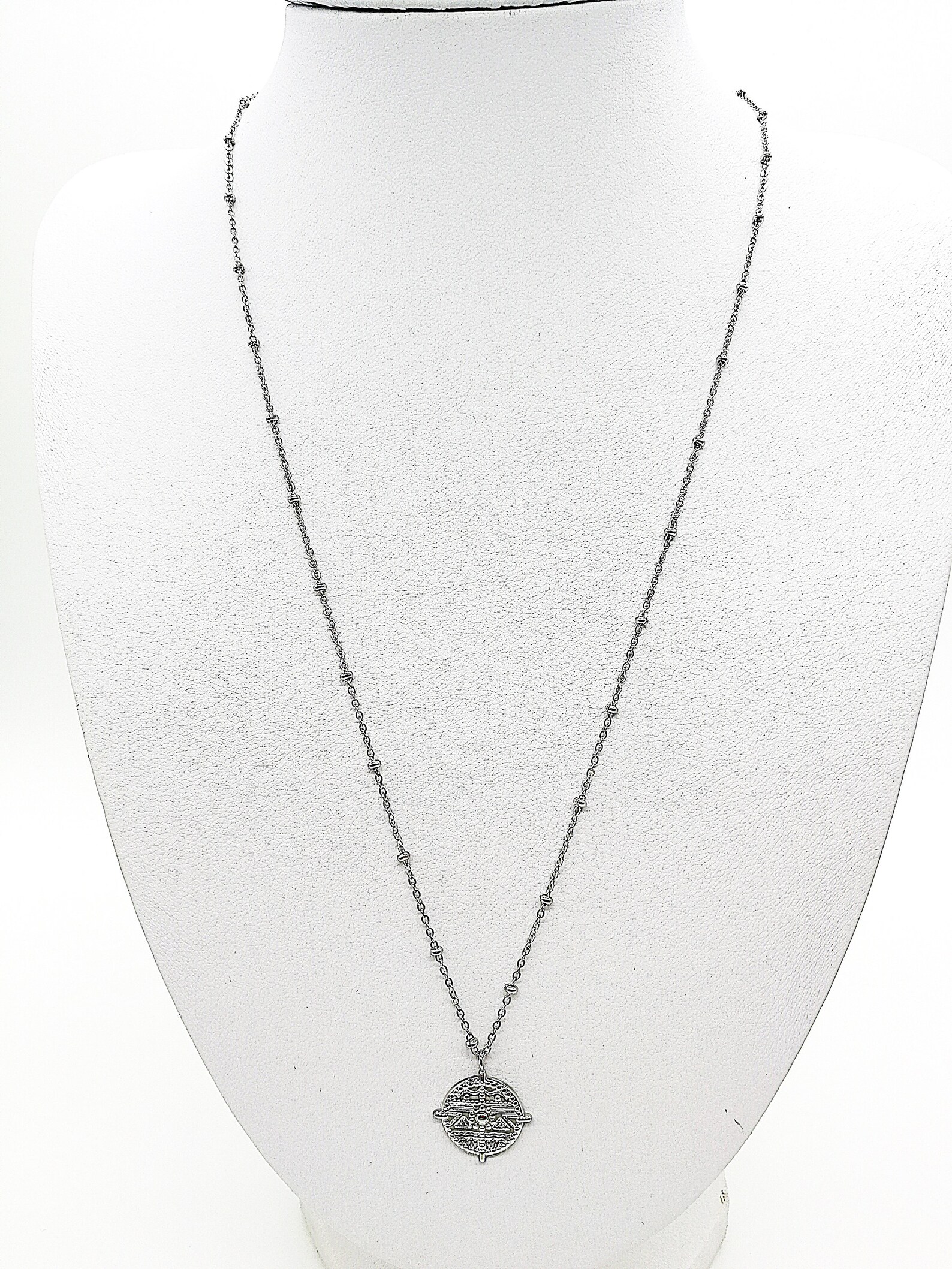 Lead the Way Silver Stainless Steel Necklace Etsy