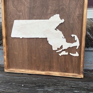 Mapa 3D de Massachusetts - Rústico - Fazenda - Boston - Pinheiro - Massachusetts - Boston Strong - Costa Sul - Costa Norte - Nova Inglaterra