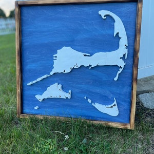 3D Karte von Cape Cod Massachusetts - Rustikal - Bauernhaus - Cape House - Cape Cod - Strandhaus