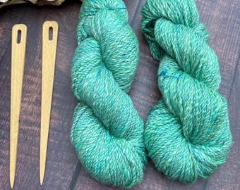 Hand Dyed Spun Silk Merino Yarn: Pastel Colors, Applique Textile
