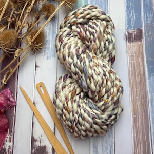 Chunky Jumbo Hand Spun Art Yarn for Weaving Knitting Crafting Felting 210g/44yard  #163