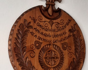 Exclusive  ,  Fleur -de lis symbol of scout movement  ,   wood carved , piece of art   ,wood wall art  , home decor , art decor .