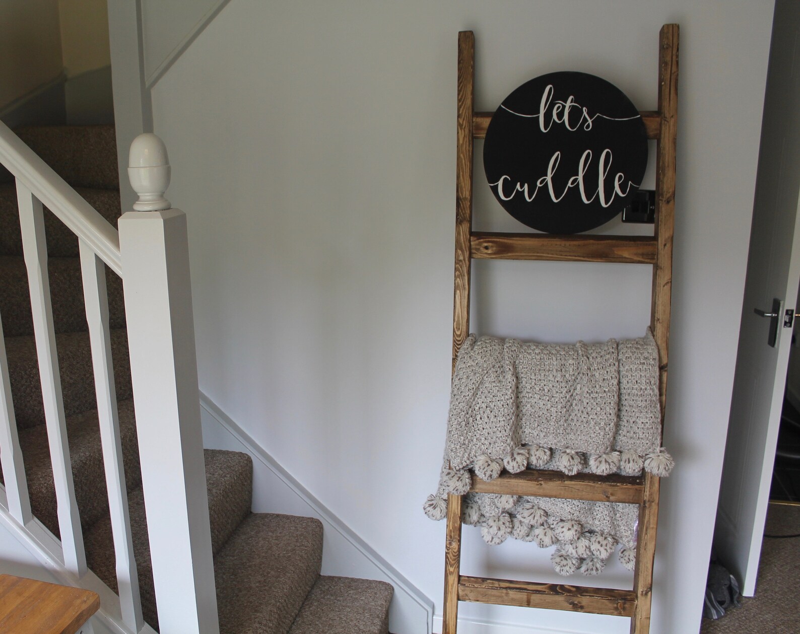 4 5 & 6ft Wooden blanket ladder Rustic blanket ladder Etsy