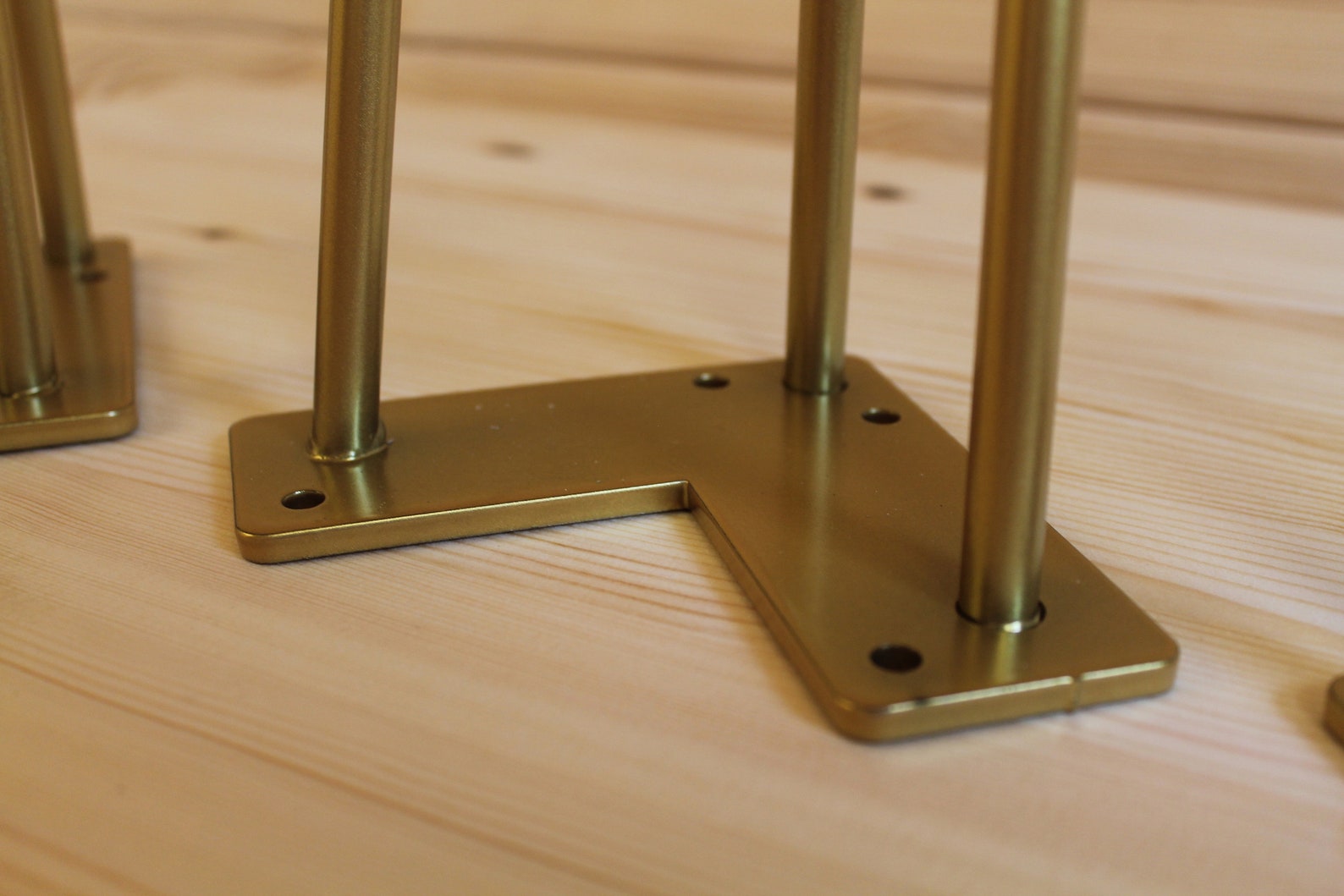 Gold 3 Prong Hairpin Legs 71cm Hairpin Leg Set 28 Inch 4 Etsy UK