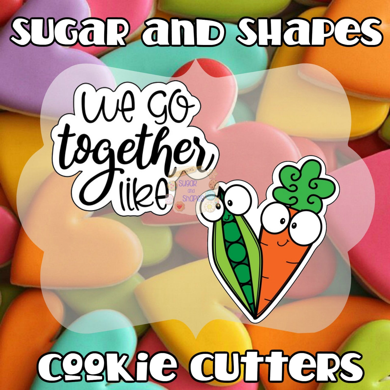 We Go Together Like Peas And Carrots Set of 2 Valentine Etsy