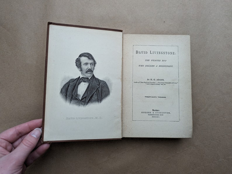 David Livingstone: Der Weberjunge, der Missionar wurde von H. G. Adams, Vintage-Buch, Antiquar, Antiquität, Geschenk. Bild 5