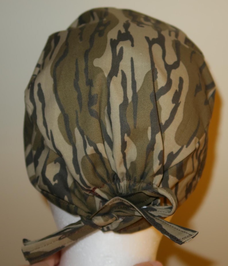 Camo -Mossy Oak Original Bottomland- Scrub Cap, Surgical Cap, Nurse Scrub Cap, Men's Scrub Cap, Women's Scrub Cap, Dentist, CRNA image 4