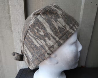 Camo -Mossy Oak Bottomland- Scrub Cap, Surgical Cap, Nurse Scrub Cap, Men's Scrub Cap, Women's Scrub Cap, Dentist, CRNA