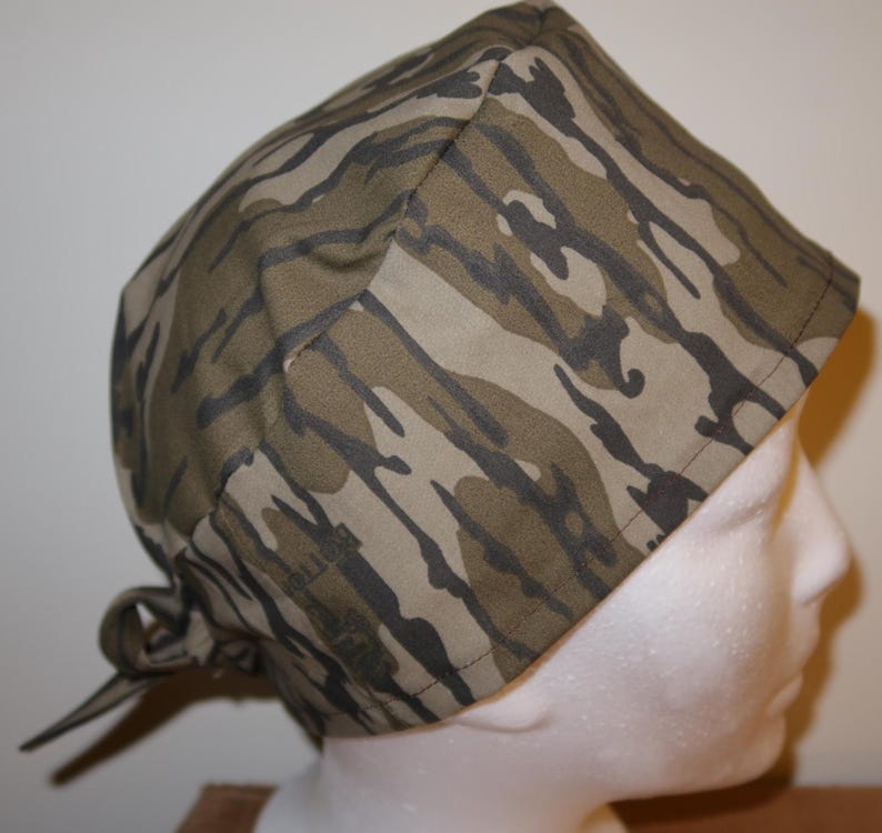 Camo -Mossy Oak Original Bottomland- Scrub Cap, Surgical Cap, Nurse Scrub Cap, Men's Scrub Cap, Women's Scrub Cap, Dentist, CRNA image 1
