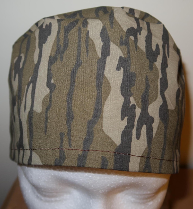 Camo -Mossy Oak Original Bottomland- Scrub Cap, Surgical Cap, Nurse Scrub Cap, Men's Scrub Cap, Women's Scrub Cap, Dentist, CRNA image 3