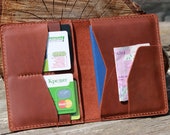 Leather passport cover,Double Passport Wallet,Passport Case,Mens Passport Wallet,Leather Travel Wallet,Leather Passport Holder