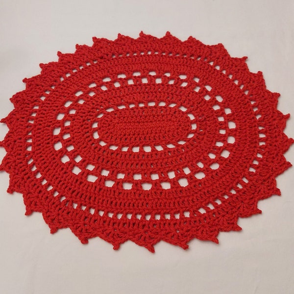 Red Oval Placemats Etsy