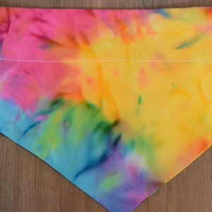 Rainbow Tie Dye Dog Bandana: Over the Collar, Summer Pet Accessory